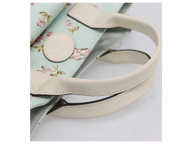 Borsa a Mano GUCCI Canvas Azzurro 628159 Auth ka6023V Blu chiaro - vista 7