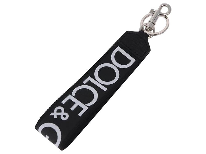 Dolce & Gabbana DOLCE&GABBANA Key Holder Strap Polyester Black Silver Auth BA15457A Silvery - view 2