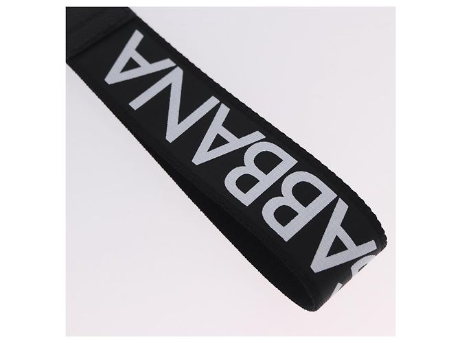 Dolce & Gabbana DOLCE&GABBANA Key Holder Strap Polyester Black Silver Auth BA15457A Silvery - view 6