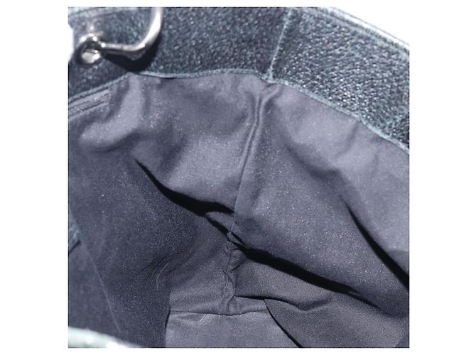 Borsa Tote GUCCI GG Canvas Nero Argento 120836 Auth hk4062 - vista 19