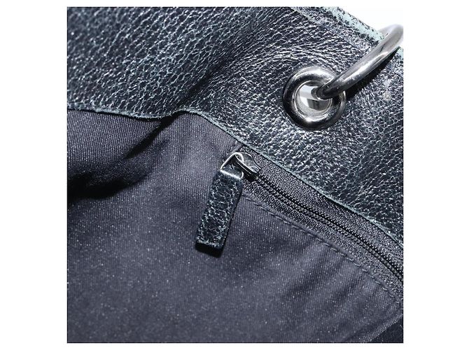 Borsa Tote GUCCI GG Canvas Nero Argento 120836 Auth hk4062 - vista 21