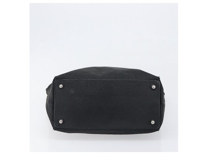 Borsa Tote GUCCI GG Canvas Nero Argento 120836 Auth hk4062 - vista 5