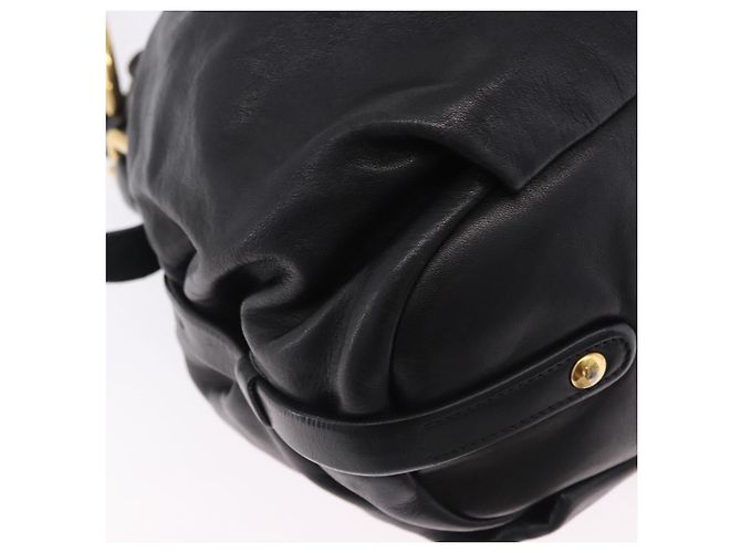 Borsa a tracolla PRADA in pelle nera e oro Auth am12560V Nero D'oro - vista 15