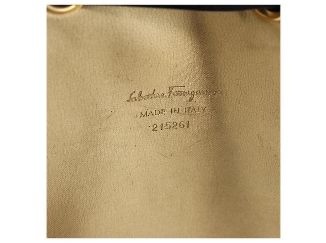 Borsa Salvatore Ferragamo Gancini in plastica trasparente e oro Auth 200065V D'oro - vista 11