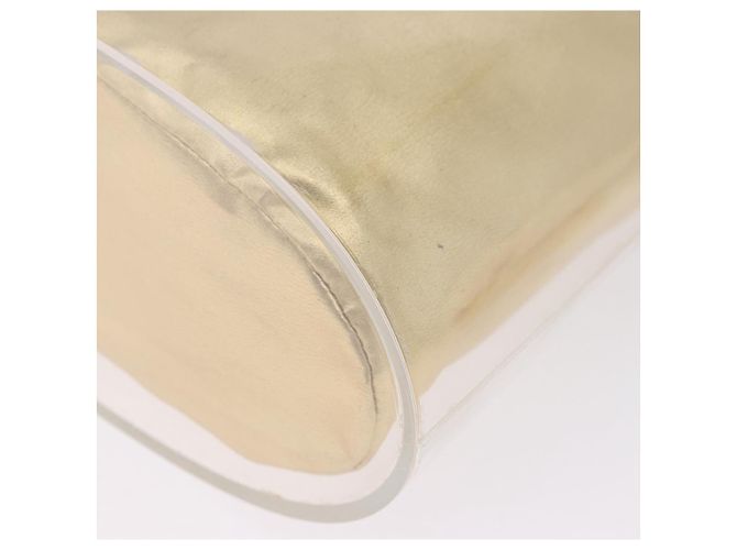 Borsa Salvatore Ferragamo Gancini in plastica trasparente e oro Auth 200065V D'oro - vista 18