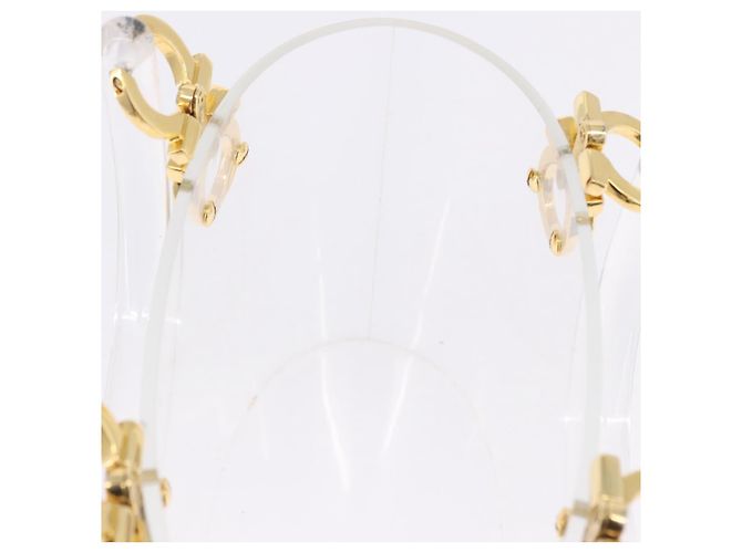 Borsa Salvatore Ferragamo Gancini in plastica trasparente e oro Auth 200065V D'oro - vista 23