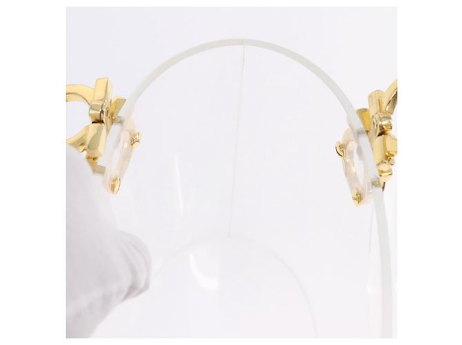 Borsa Salvatore Ferragamo Gancini in plastica trasparente e oro Auth 200065V D'oro - vista 24
