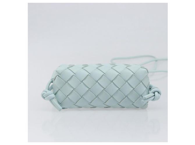 Borsa Camera BOTTEGA VENETA INTRECCIATO Candy Loop in pelle blu Auth BA15327V Blu chiaro - vista 5