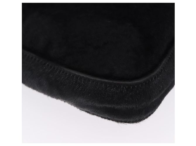 Bolso de mano FENDI Mamma Baguette en cuero Harako Negro Plata Auth yk20770A - vista 15