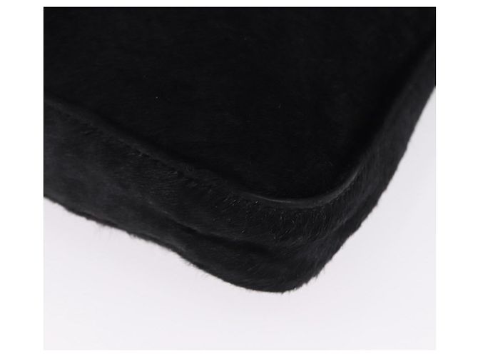 Bolso de mano FENDI Mamma Baguette en cuero Harako Negro Plata Auth yk20770A - vista 16