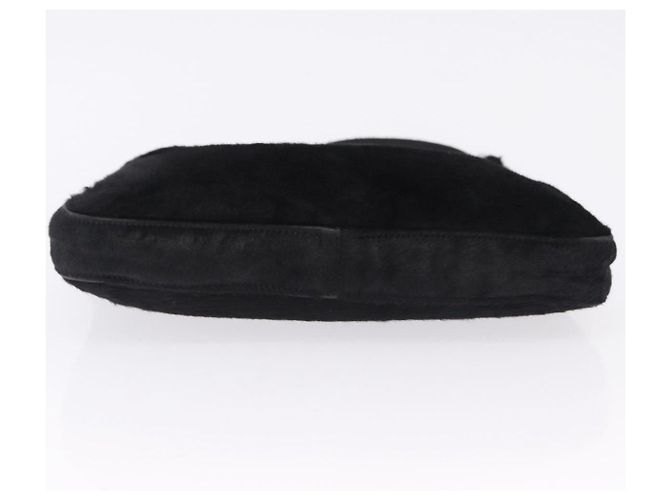 Bolso de mano FENDI Mamma Baguette en cuero Harako Negro Plata Auth yk20770A - vista 5