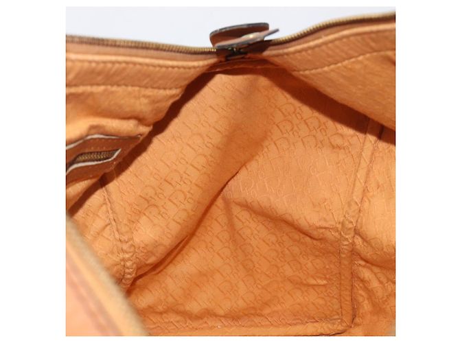 Borsa Boston Christian Dior in pelle scamosciata marrone oro Auth 198280 D'oro - vista 18