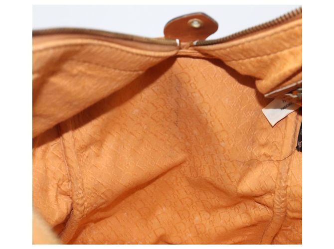 Borsa Boston Christian Dior in pelle scamosciata marrone oro Auth 198280 D'oro - vista 19