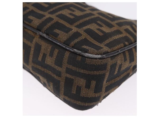 Borsa a mano FENDI Zucca Canvas Nero e Marrone Auth mr2886A - vista 18