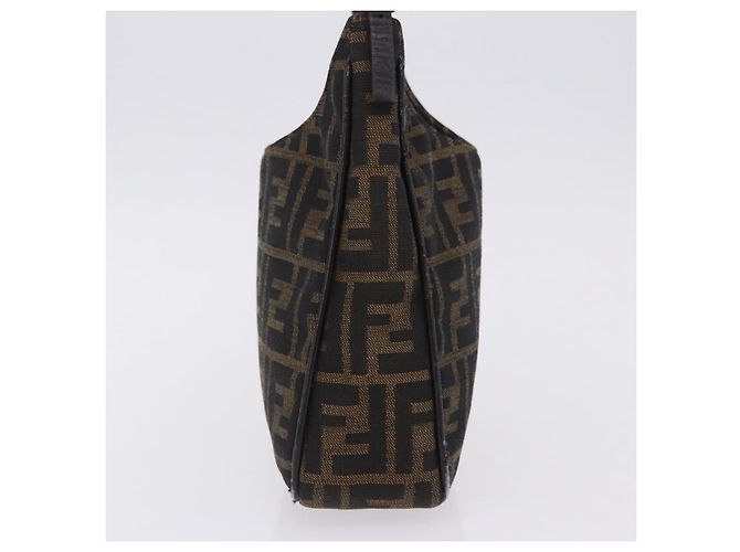 Borsa a mano FENDI Zucca Canvas Nero e Marrone Auth mr2886A - vista 3