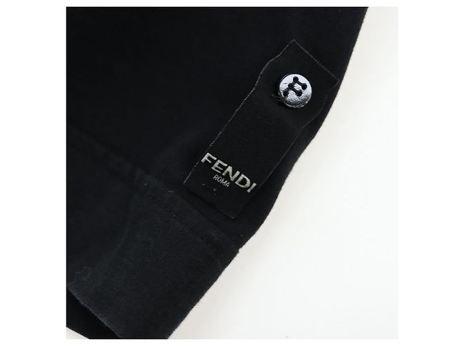 Camiseta FENDI de algodón M Negro Auth 193725M - vista 12