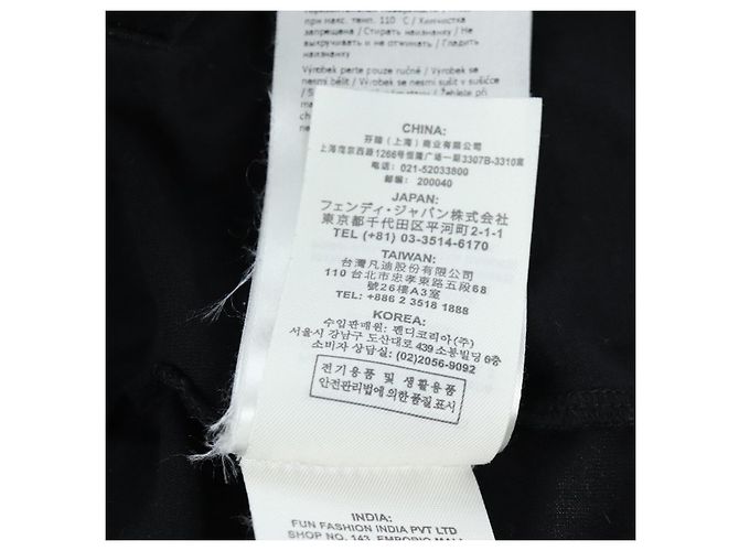 Camiseta FENDI de algodón M Negro Auth 193725M - vista 16