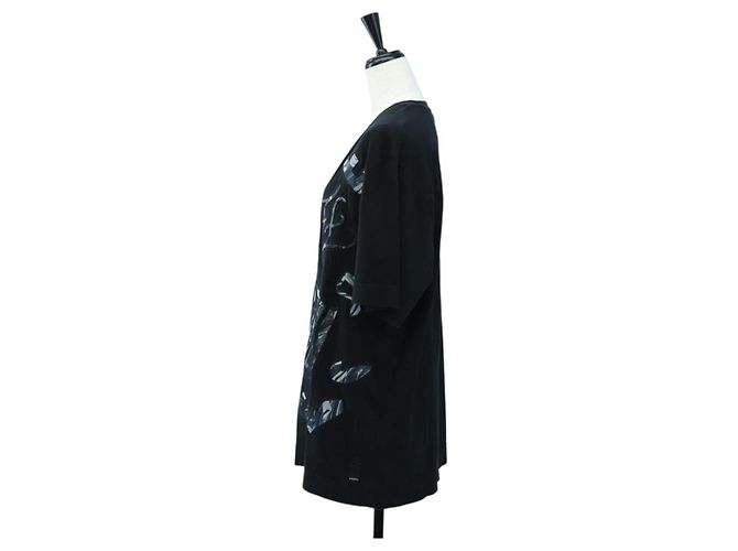 Camiseta FENDI de algodón M Negro Auth 193725M - vista 3