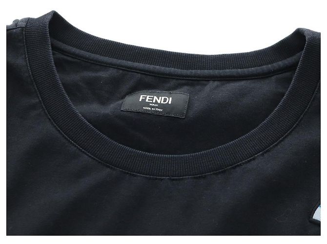 Camiseta FENDI de algodón M Negro Auth 193725M - vista 5