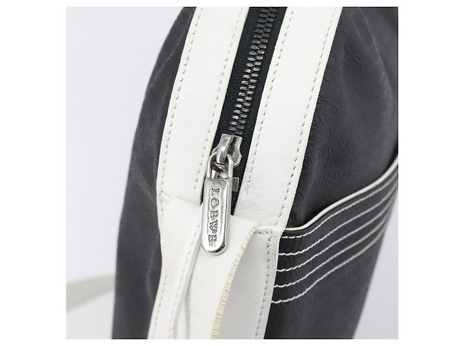 Borsa a tracolla LOEWE PVC Leather Black Silver Auth 196654 Nero Argento - vista 10