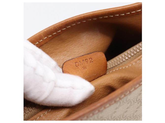 16 Céline Borsa Tote CELINE Macadam PVC Pelle Beige Tono Oro Auth 202219 - vista 12