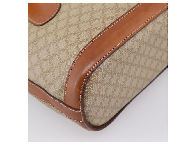 16 Céline Borsa Tote CELINE Macadam PVC Pelle Beige Tono Oro Auth 202219 - vista 16