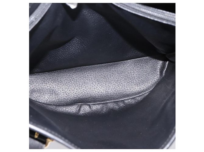 Céline Borsa Tote CELINE Macadam PVC Pelle Nero Tono Oro Auth 202222A - vista 10