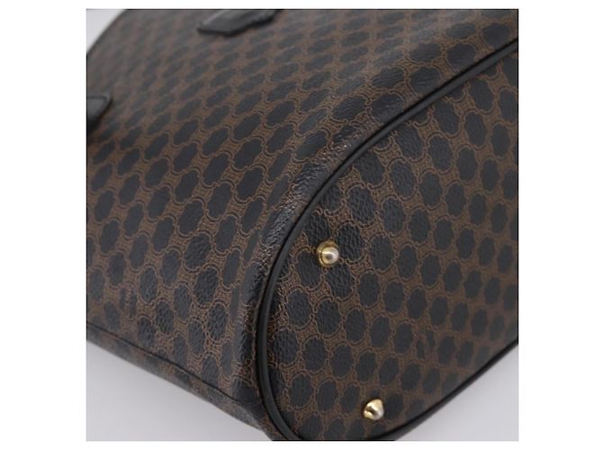 Céline Borsa Tote CELINE Macadam PVC Pelle Nero Tono Oro Auth 202222A - vista 15