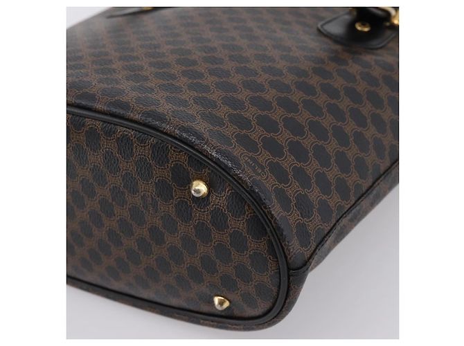 Céline Borsa Tote CELINE Macadam PVC Pelle Nero Tono Oro Auth 202222A - vista 16