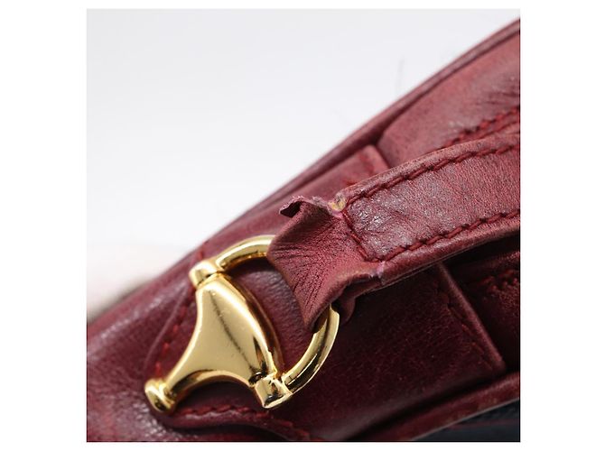 Borsa a tracolla GUCCI Horsebit Canvas Navy Tono Oro Auth 202249 Blu navy - vista 10