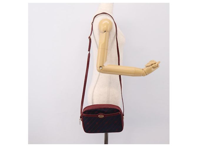 Borsa a tracolla GUCCI Horsebit Canvas Navy Tono Oro Auth 202249 Blu navy - vista 23