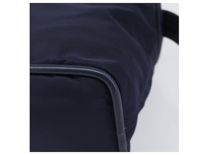 Céline Borsa a mano CELINE Nylon Navy Gold Auth ka6008 D'oro Blu navy - vista 14