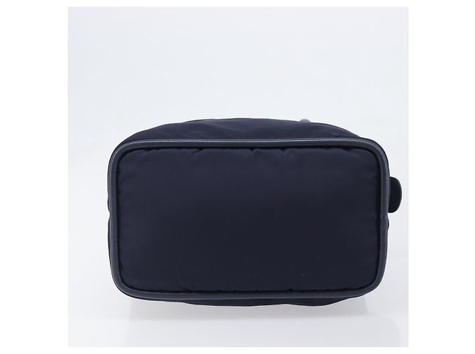 Céline Borsa a mano CELINE Nylon Navy Gold Auth ka6008 D'oro Blu navy - vista 5