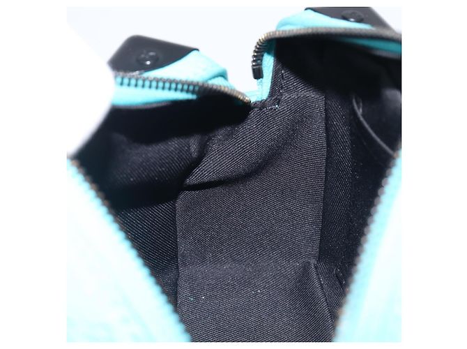 LOUIS VUITTON Mini Soft Trunk cuir Taurillon Blue Black M11673 Auth 199184SAM Noir Turquoise - vue 22