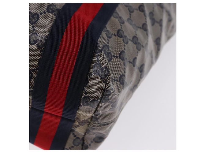 Borsa Tote GUCCI GG Crystal Sherry Line Coated Canvas Navy 189669 Auth 200053A Blu navy - vista 15