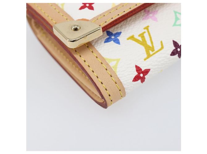 LOUIS VUITTON Monogram Multicolor Porte Monnaie Pla White M92657 Auth 199540SAM Weiß - Ansicht 14
