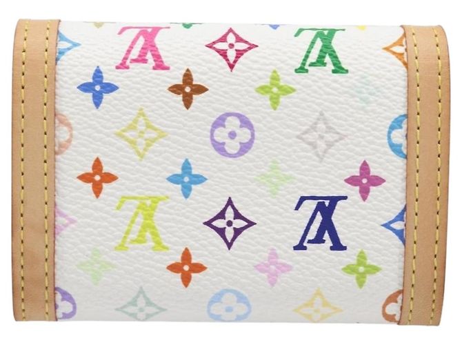 LOUIS VUITTON Monogram Multicolor Porte Monnaie Pla White M92657 Auth 199540SAM Weiß - Ansicht 2