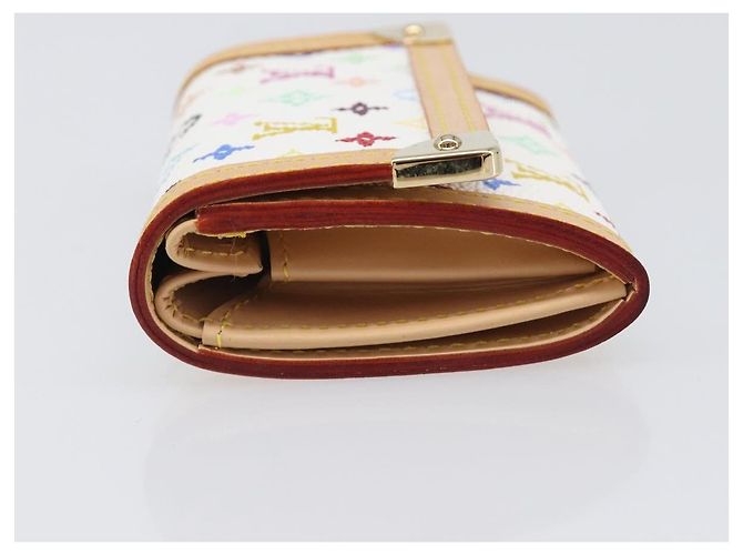 LOUIS VUITTON Monogram Multicolor Porte Monnaie Pla White M92657 Auth 199540SAM Weiß - Ansicht 4