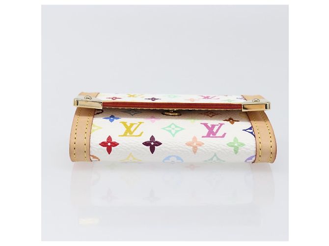 LOUIS VUITTON Monogram Multicolor Porte Monnaie Pla White M92657 Auth 199540SAM Weiß - Ansicht 6