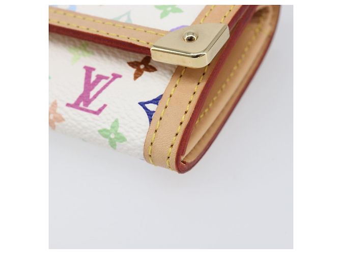 LOUIS VUITTON Monogram Multicolor Porte Monnaie Pla White M92657 Auth 199540SAM Weiß - Ansicht 7