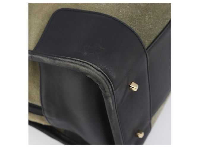 Borsa a mano LOEWE Amazona 32 in camoscio kaki e tono oro Auth 200845 Cachi - vista 14