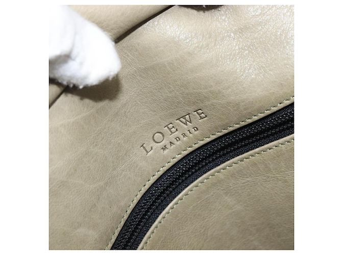 Borsa a mano LOEWE Amazona 32 in camoscio kaki e tono oro Auth 200845 Cachi - vista 19