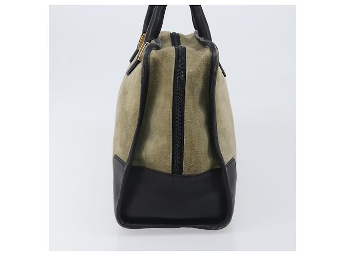 Borsa a mano LOEWE Amazona 32 in camoscio kaki e tono oro Auth 200845 Cachi - vista 3