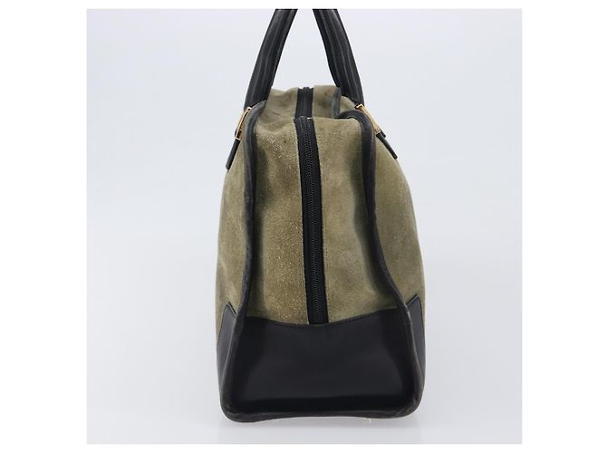 Borsa a mano LOEWE Amazona 32 in camoscio kaki e tono oro Auth 200845 Cachi - vista 4