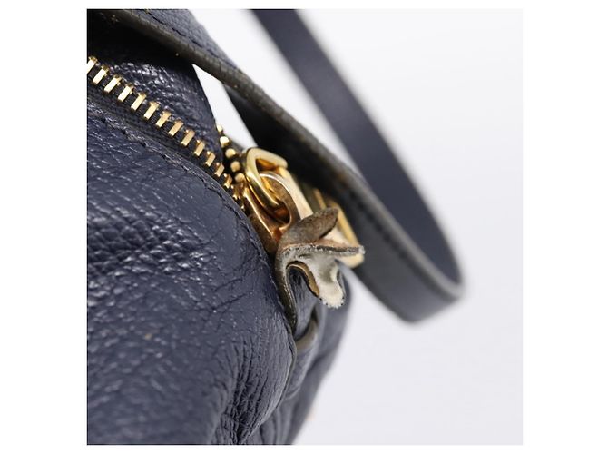 Borsa a mano Miu Miu in pelle 2way Navy Gold Auth 201925 D'oro Blu navy - vista 9