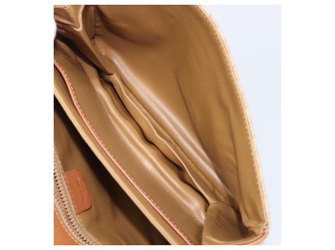 Céline Borsa a tracolla CELINE Macadam Canvas PVC Beige Gold Auth 199912 D'oro - vista 11