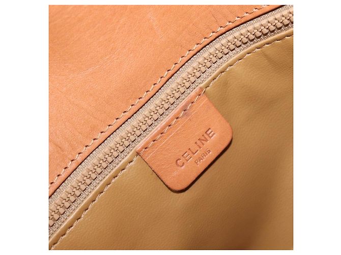 Céline Borsa a tracolla CELINE Macadam Canvas PVC Beige Gold Auth 199912 D'oro - vista 19