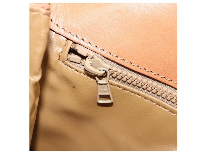 Céline Borsa a tracolla CELINE Macadam Canvas PVC Beige Gold Auth 199912 D'oro - vista 22