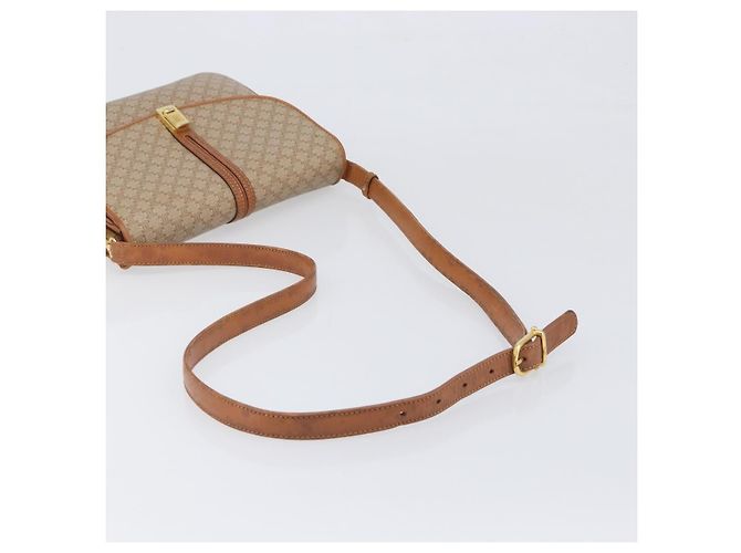 Céline Borsa a tracolla CELINE Macadam Canvas PVC Beige Gold Auth 199912 D'oro - vista 7