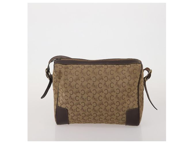 Céline Borsa a tracolla CELINE Macadam Canvas PVC Leather 3 Set Brown Beige Auth 196166 Marrone - vista 11